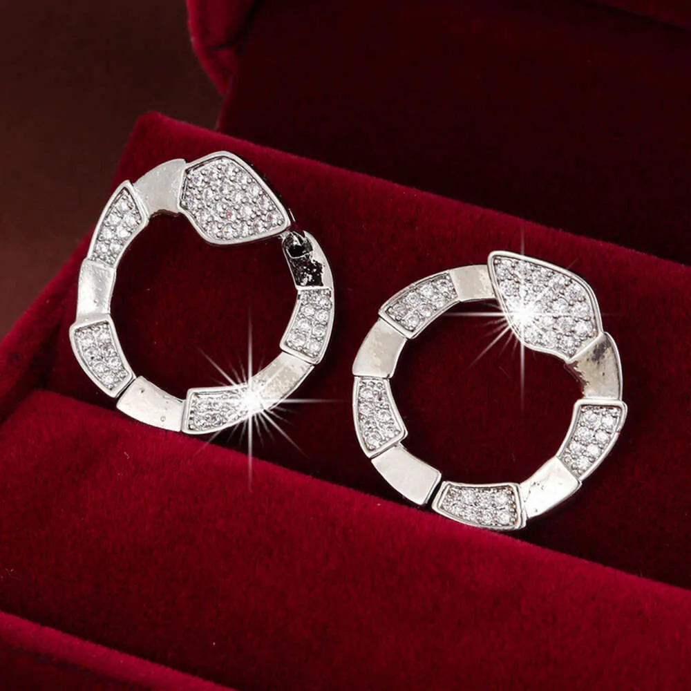 Designer smycken charm personlig och trendig design med koppar inlagd zirkon ormformade kvinnors öronspännande valentins dag presentvalentins dag gåva