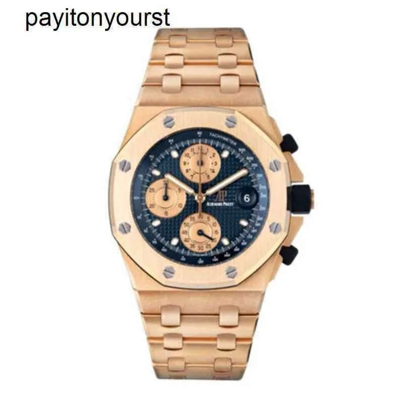 Дизайнер Audemar Pigue Watch Royal Oak APF Factory Offshore 42 -мм синий безымянный циферблат розовый золото