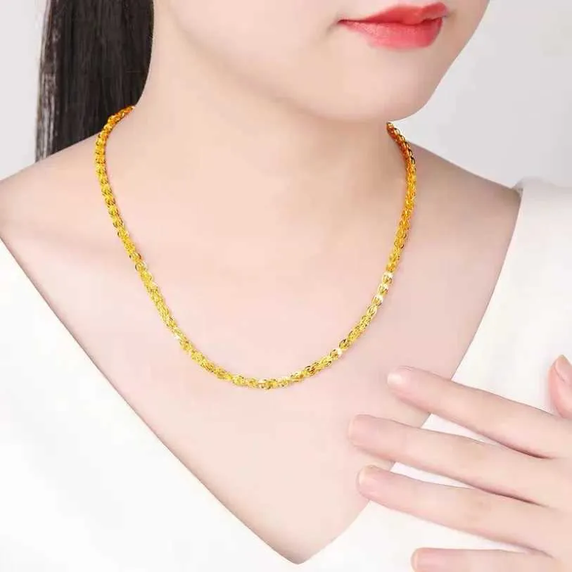 Gold Chain Bracelet Minimalist Feather Bangle Stainless Steel_voghion.com