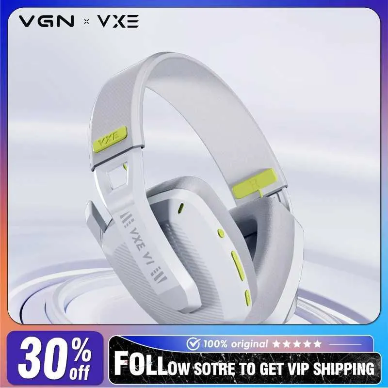 Headsets vxe nieuw alarm v1 dubbele modus 2.4G draadloze bluetooth 5.0 oortelefoons fps game console lage vertraging oortelefoons lichtgewicht pc -game oortelefoon J240508