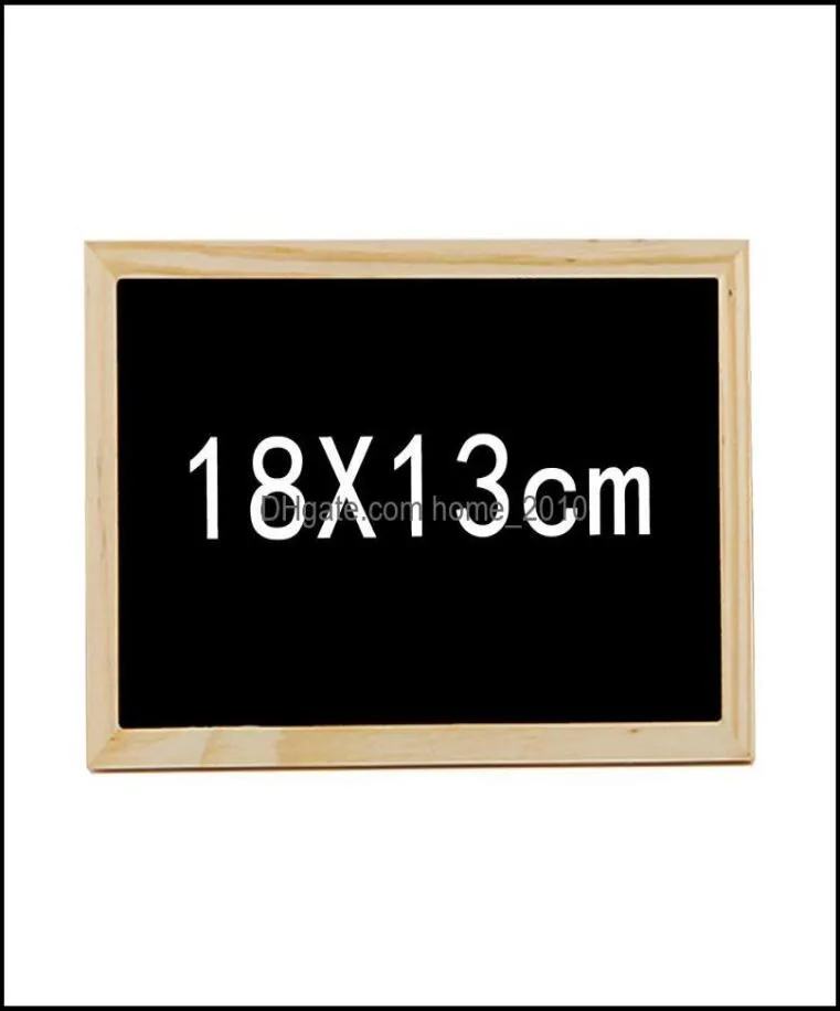 Arts And Crafts Gifts small Wooden Frame Blackboard 20X30Cm Double Side Chalkboard 18X13Cm Welcome Recording Creative Dec2694630