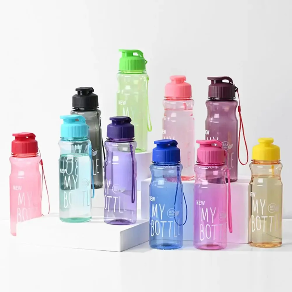 650 мл бутылки с водой Женщины -девочки Кубка бесплатного портативного утечки Shaker Пластиковый напиток для молочного сока простые 240422