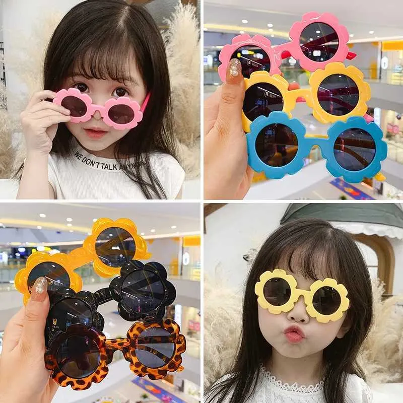 Sunglasses Raindo Fashion Children Cute Fruit Flower Sunglasses Boys Girls Baby Outdoor Polarized Sun Glasses Eyewear UV400 Shades Goggle