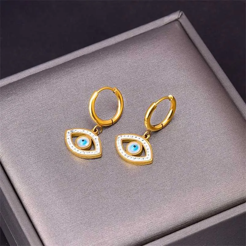 Súprava šperkov evil eye z nehrdzavejúcej ocele so zirkónom_voghion.com