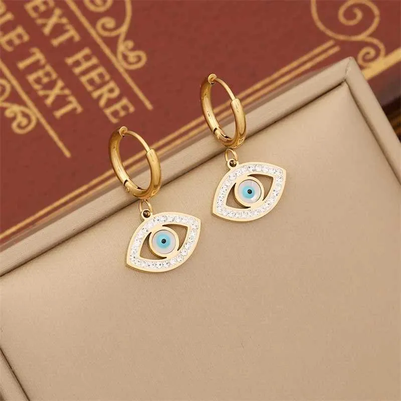 Súprava šperkov evil eye z nehrdzavejúcej ocele so zirkónom_voghion.com