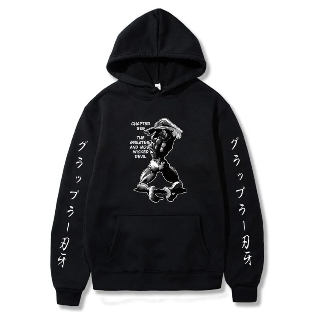 MEN039S Hoodies Sweatshirts Anime Baki Der Grappler Hoodie Hanma Druck Sweatshirt Pullover Fashion Hip Hop Streetwear Tops7173451