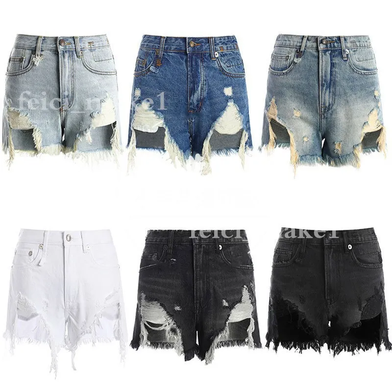 Designer New Season Denim Shorts High Waited Retro Retro Casual Rough Hem Slim Jeans Fashion Fashion Womens Vêtements