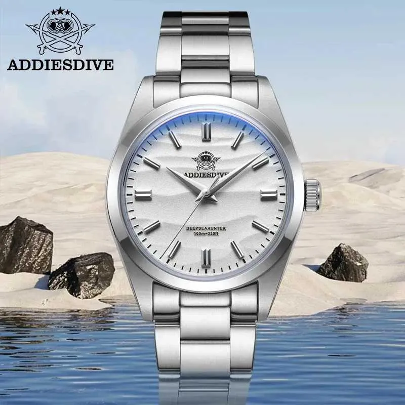 Другие часы addiesdive hot sedize ad2030 Quartz Watch Simple 10 Bar Steel Diving Watch Bubble Mirror Pot Lid Sport 36 мм мужские часы J240508