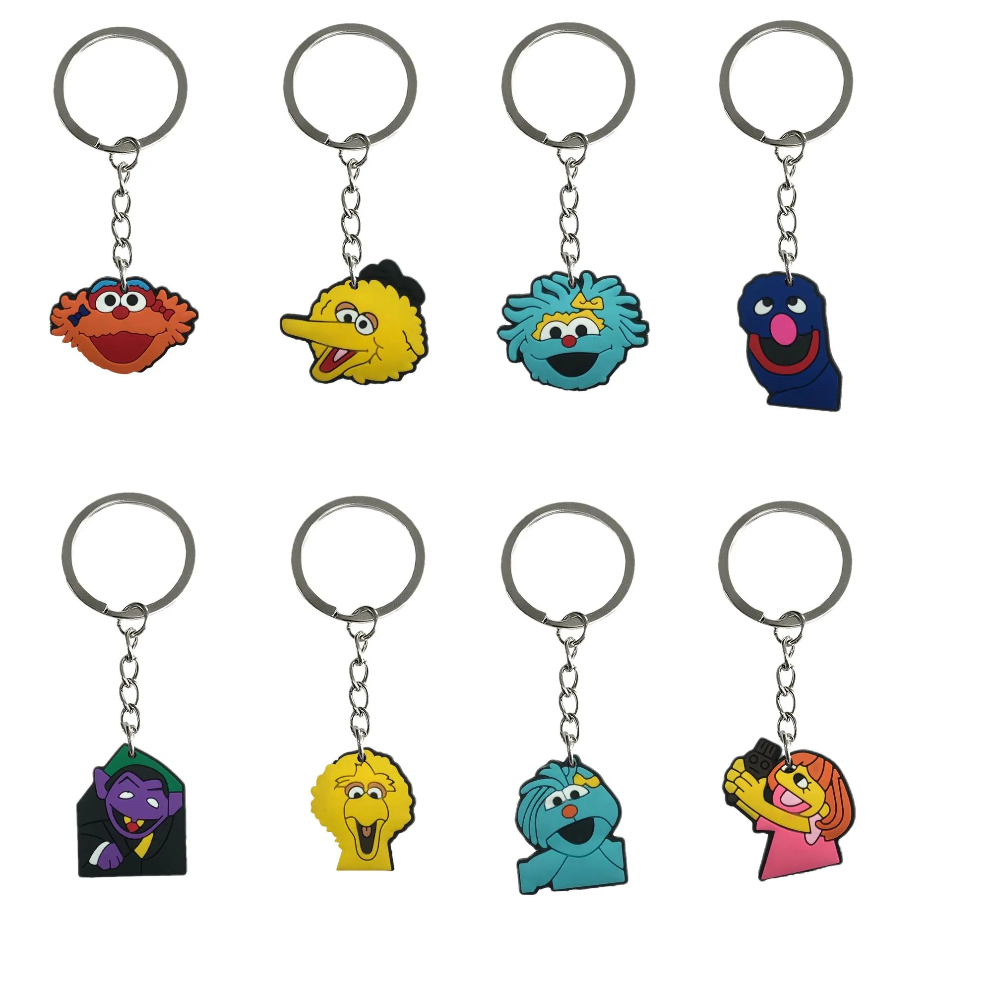 Keychains Lanyards Sesame Street Keychain Keyring für Männer Geburtstag Weihnachtsfeier bevorzugt Geschenk Goodie Bag Stuffers Supplies geeignet S OTVBP