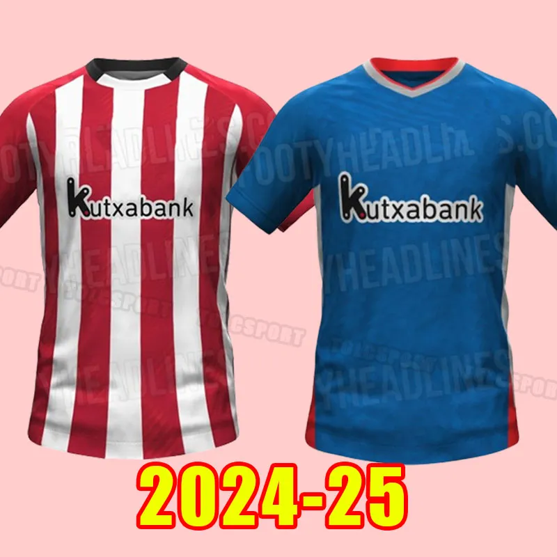 24/25 Bilbao Soccer Jerseys Fans Version Athletic Unai Simon I.Martinez Williams Berenguer Men Football Shirt Yuri B Raul Camiseta 2024 2025