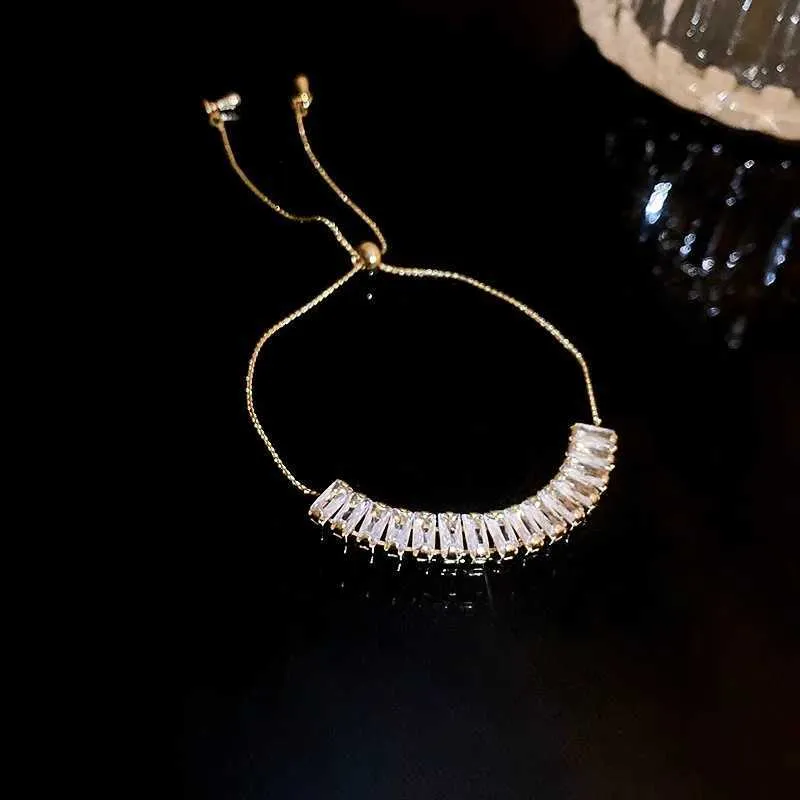 Adjustable Rhinestone Bangle Bracelet With Zircon For Women_voghion.com