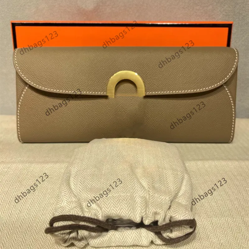 Embrayage de concepteur 10A Nouveau portefeuille de portefeuille de concepteur de luxe sac d'embrayage Epsom Miroir à la main Qualité de maquillage à épaule zéro avec un portefeuille de porte-monnaie Femme