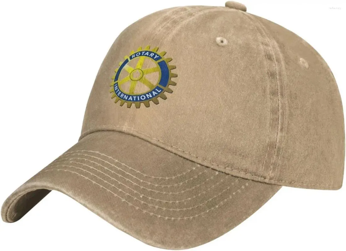 Ballkappen Rotary-International Hut Verstellbare Baseballkappe Baumwoll Cowboy modisch für Mann Frau