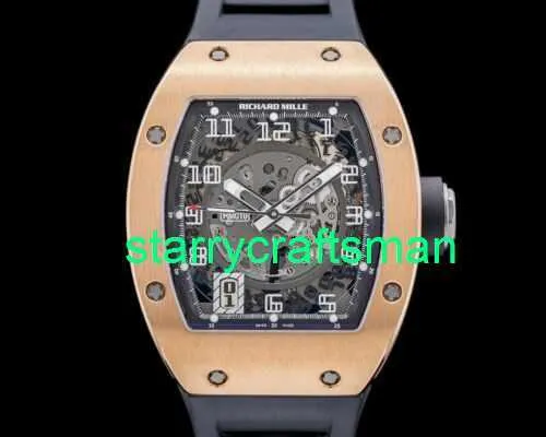 RM Luxury Watches Mechanical Watch Mills Rm010 Automatic Extra Large Date Rose Gold stG9