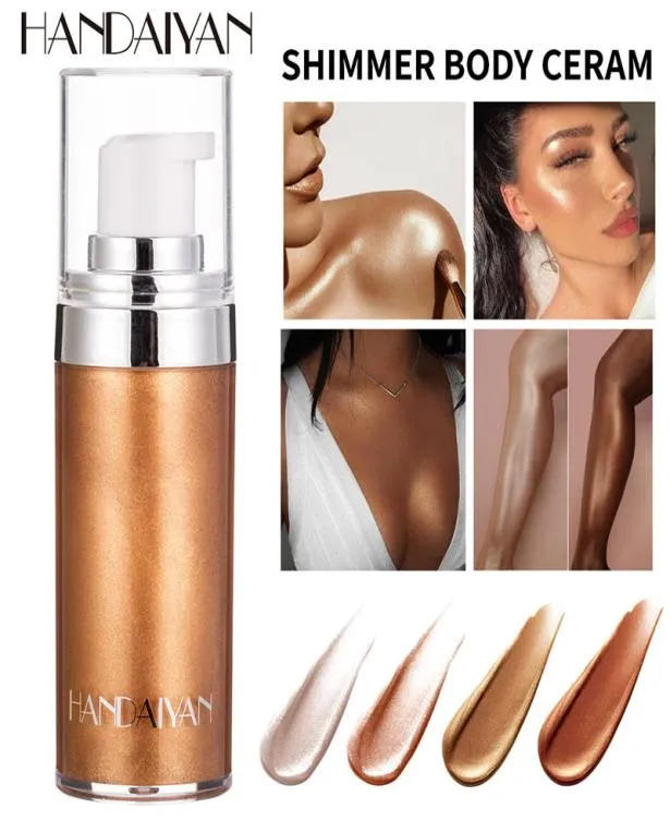 Highlighter Glow Body Body Shine Brown Tanning Cream Shimmer Highlighter Bronzer Bronceador Spray Brinjamiento para la cara del cuerpo Líquido Altlitre3016820