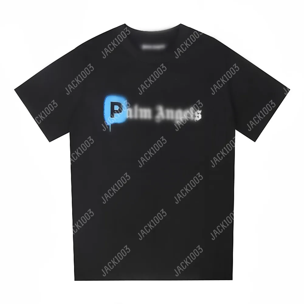 Palm 24SS Summer Lettre imprime juste pour plz logo t-shirt Boyfriend Gift Loose Loose Hip Hop Unisexe Lovers à manches courtes Style TEES ANGELS 2200 XVD