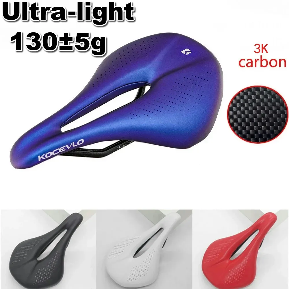 Kocevlo Carbon Saddle Road Mtb Bicycle Saddle For Man Cycling Saddle Trail Comfort Races Sits 240*143/155mm 240507