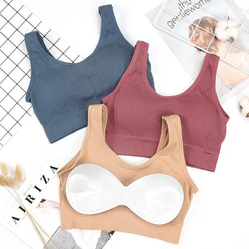 Tanks de réservoirs pour femmes tobs top crop top sans couture de sous-vêtements sportifs push up up sportive tops sans manches