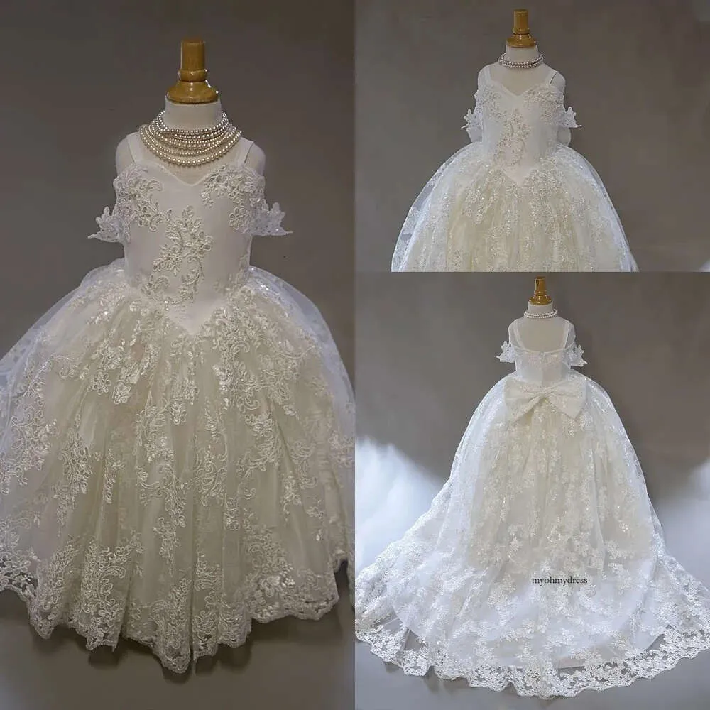 Robe de bal modeste fleur fille chérie sans manche