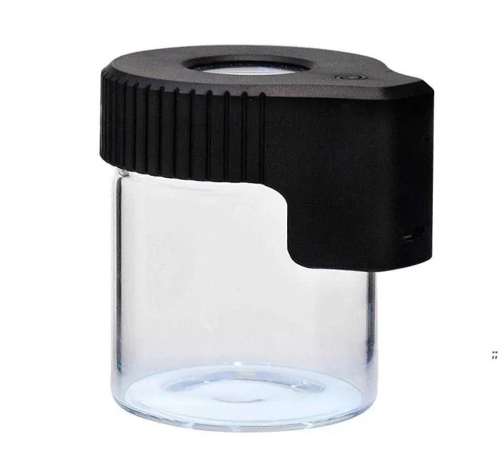 LED -förstoringsstash Jar mag förstorar visning av behållarglas lagringslåda USB uppladdningsbar ljus luktbeständig dap2368370670