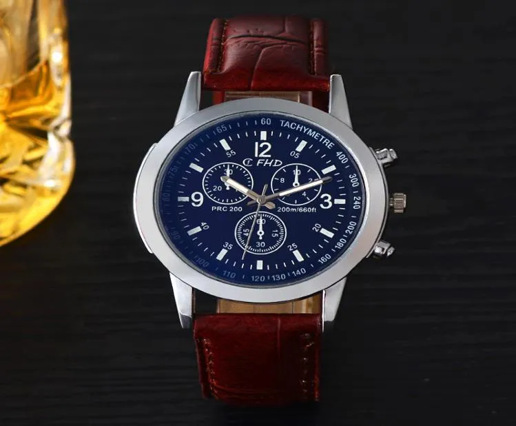 Uhren Blue Light Glass Drei Augenlider mit Legierschale Watch billiges Geschenk Men039s Uhr1P3A1P3A5416814