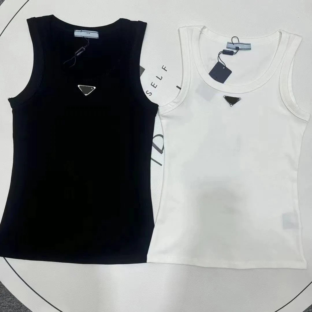 Camisoles voor dames tanks letter appliques mouwloos shirt tops mode vest tees streetwear witte vrouwen kleding
