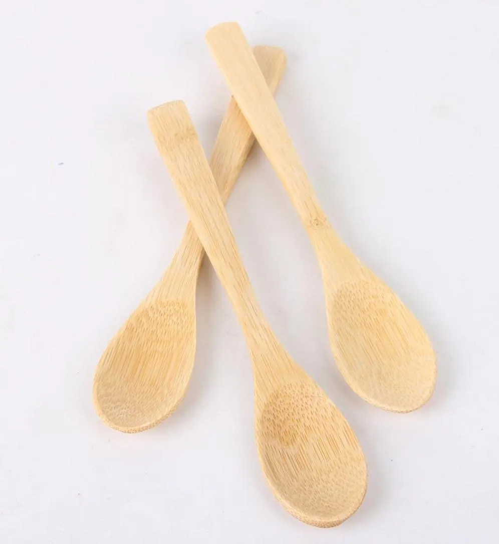 13 cm rotondo in bambù cucchiaio in legno zuppa tè da tè da caffè cucchiaio cucchiaio agitazione che mescola strumenti di cottura cucina catering utensil2833737