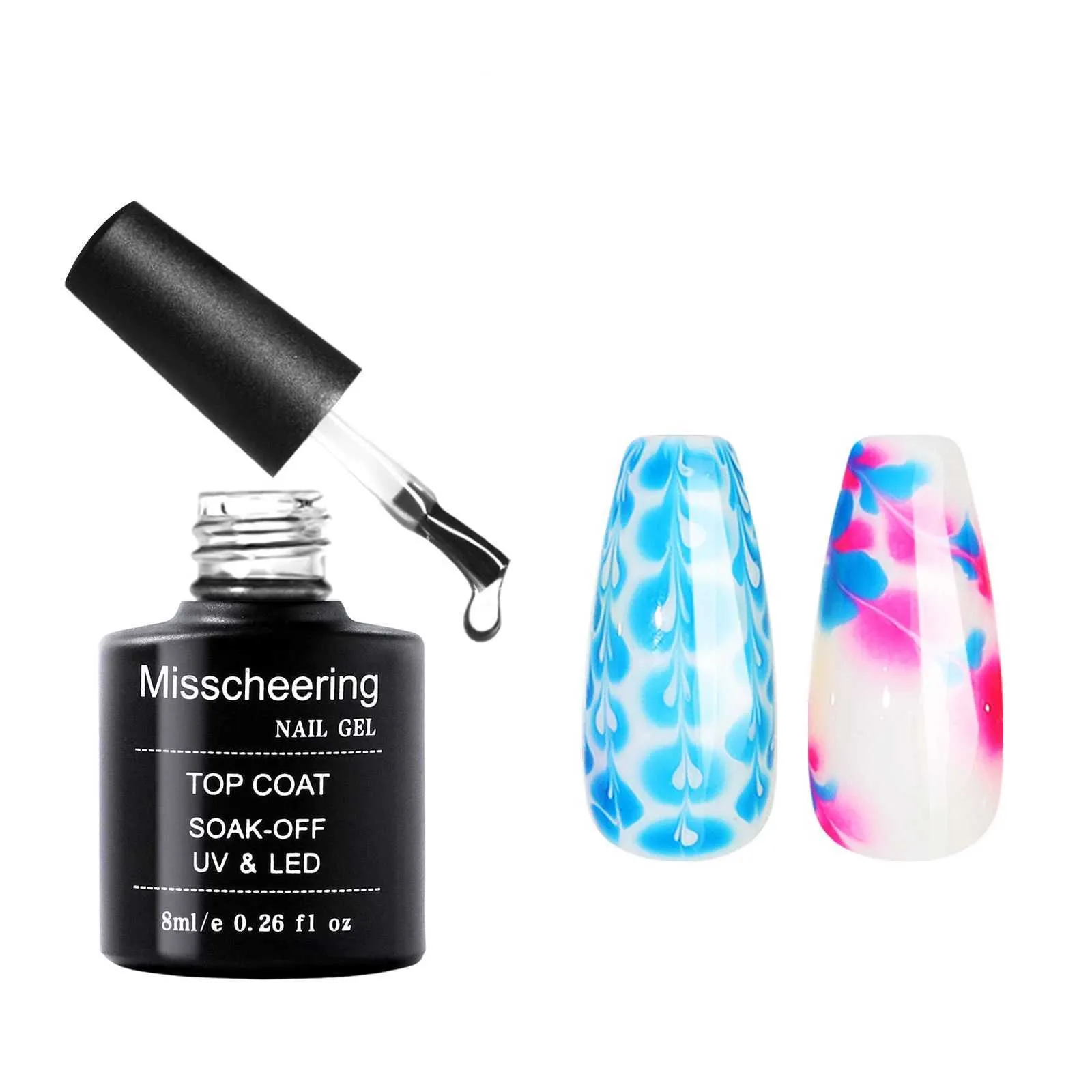 Nagelgel kunst transparant gel marmer geleidelijk bloeiende effect 8ml nagellak zeep fade email UV vernis Q240507