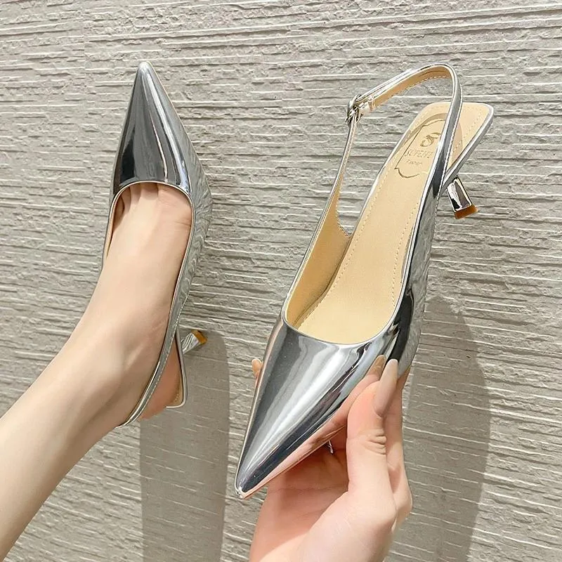Wholesale Dress Shoes Pu Mid Heel Buckle Strap Modern Sandals Shallow Solid Womens On Sale 2024 Fashion Square Adult At Only 31.25 DHgate.Com