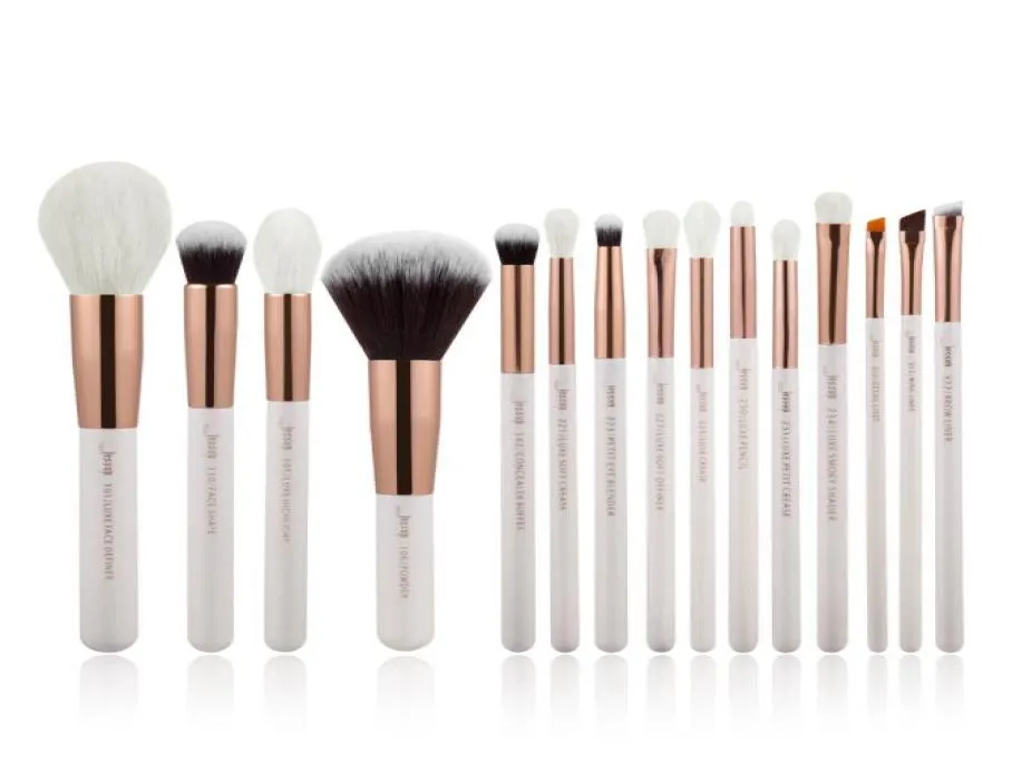 Jessup Pearl White Professional Make -up Pinsel Set Make -up Pinselwerkzeug Kit Fundament Pulver Natures Synthetisches Haar7841909
