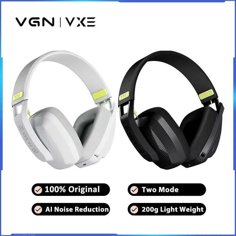Headsets vgn vxe siren v1 gaming oortelefoons bluetooth 5.3/2.4g dual-mode lichtgewicht oortelefoons met microfoon computer esports oortelefoon cadeau j240508