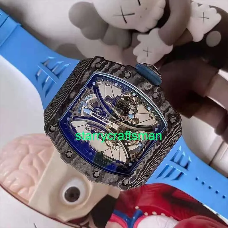 RM Luxury Watches Mechanical Watch Mills Männer Uhr Limited Edition Tourbillon Full Hollow 44.50 x 49,94 Handbuch RM53-01 Polo Stlb