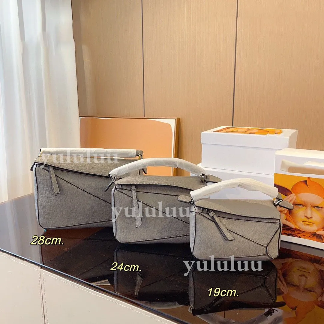 Geometric Square Designer Over Earth Handbags With Puzzle Clutch Tote