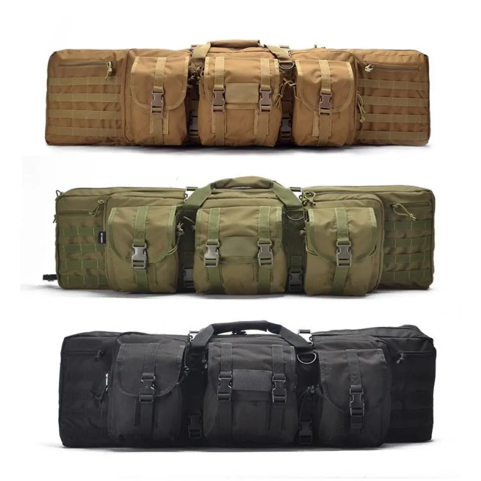 Sacos de material 47 '' '42' '36' 'Militray Backpack Backpack Double Rifle Bag Case ao ar livre caçar carr 189t