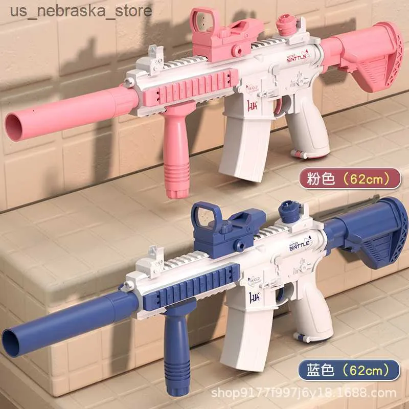 Sand Play Water Fun Gun Toys Electric M4I6 Volledige automatische Gunsss Pistol Toy Blaster voor kinderen volwassenen Summer Beach Pool 230526 Q240408