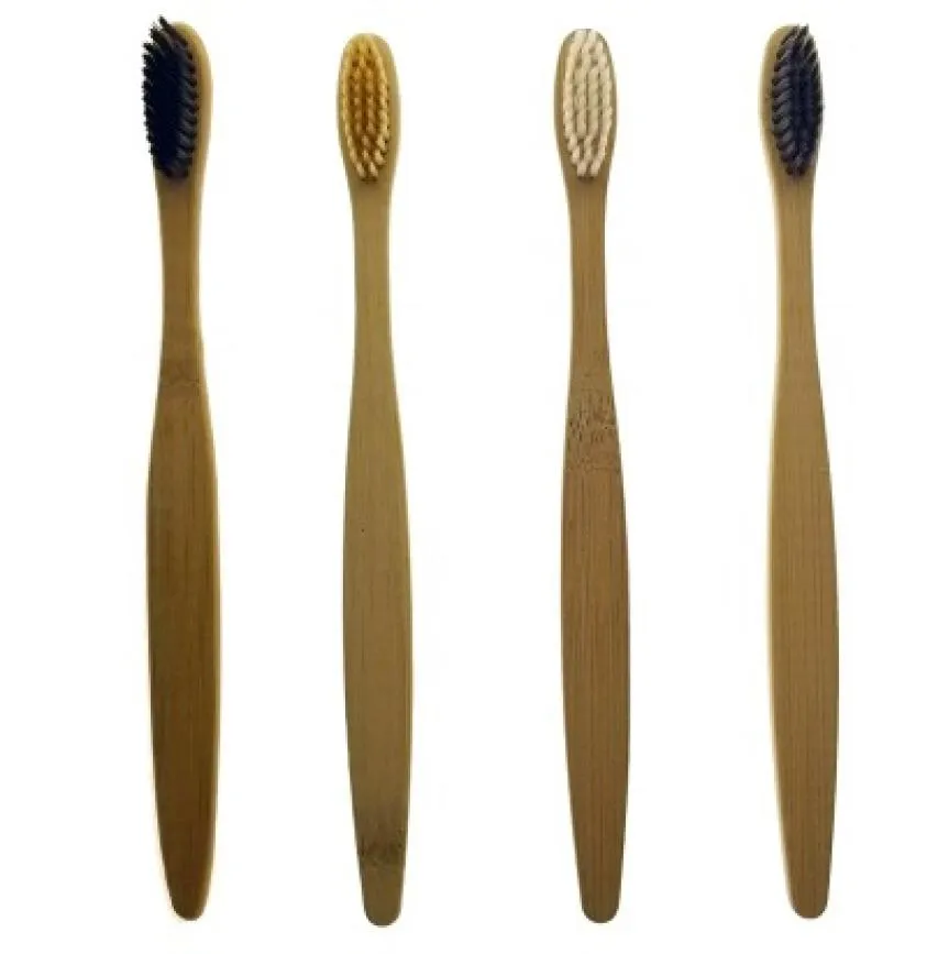 Escovas de bambu escovas de dentes de língua de dentes mais limpados da dentadura viaeta de pincel de dente escova de dentes para dente para a família EEA5819959214