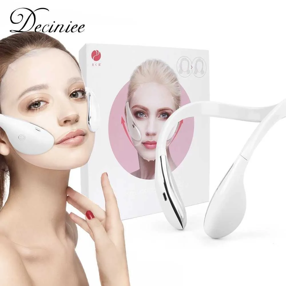 Home Beauty Instrument EMS Dispositif de levage pour le visage Double réducteur de menton minceur micro-courant de cou actuel Masseur V-Line Q240507