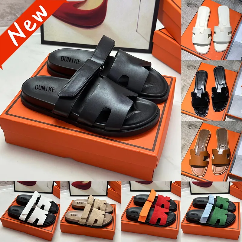 Tasarımcı Terlik Kadınlar için Chypre Slaytlar Sandalet Klasikleri Yaz Plajı Sandal Kadın Terlik Beyaz Turuncu Siyah Kahverengi Kahverengi Kırmızı Lüks Düz Slayt Kauçuk Flip Flops