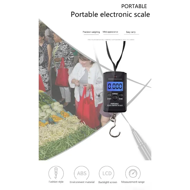 Mini Digital Scale Portable Handy Pocket Weight For Fishing Luggage Travel Weighting Steelyard Electronic Hanging Hook Scale