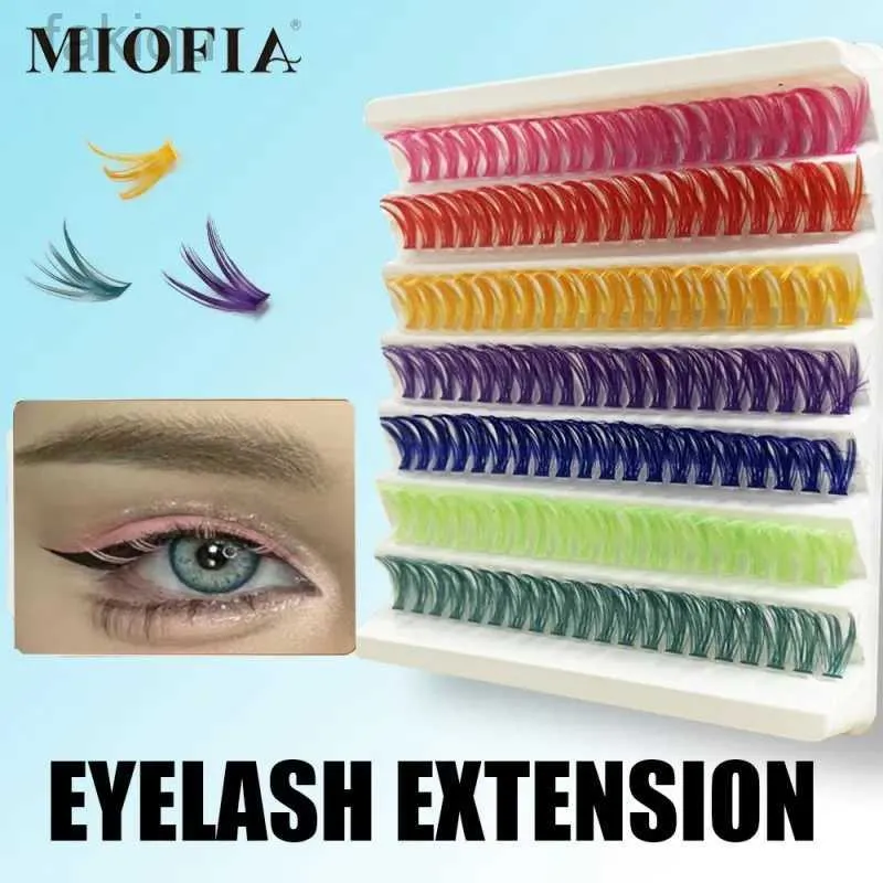 False Eyelashes 40P colored mink eyelashes 1 box/140 bundles of natural eyelashes extension 3D Russian personal eyelash cluster makeup tool eyelashes d240508