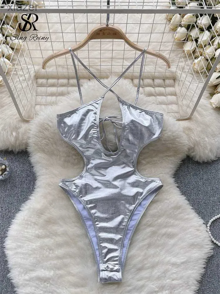 Сексуальная пижама Singreiny Fashion Solid Beach купания для купальников Румпе