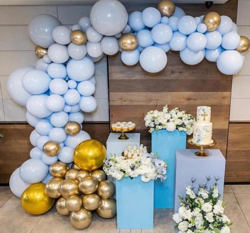 Decoração de festa JoyenLife Balloon Acessórios 5m 160 BUROS Fita de cadeia plástica Link arqueado para aniversário de casamento1647099