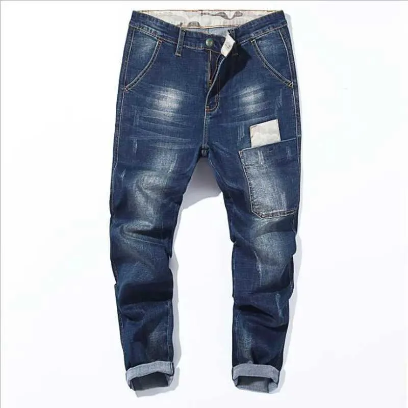 Plus Size Mens Hip Hop Harem Jeans Fashions Blue Black Men Strtwear Denim Pants Korean Style Loose Casual Trousers