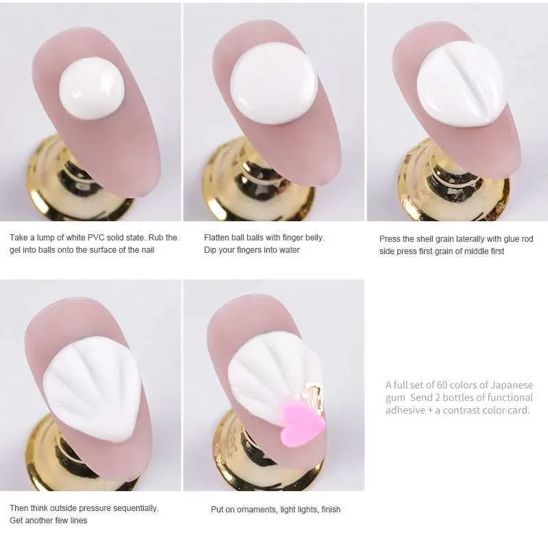 Nail Gel 3D General Clay Soft Lime Carving Model Nail Art PVC Solid Gel Decoration 8ml TSLM1 Q24050711