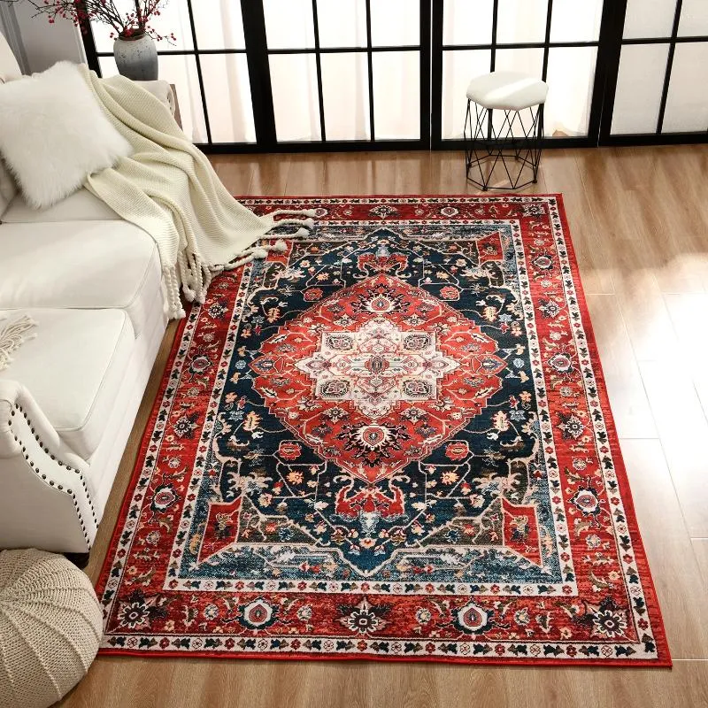 Ковры ретро -этнический турецкий персидский коврик для гостиной спальни Винтажный пол коврик для коврика коврик
