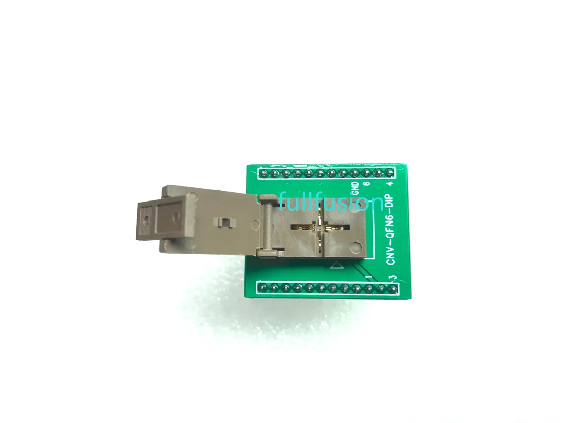 DFN6 IC Test e bruciatura in Socket 0,5 mm Pacchetto di pacchetto 2x3 mm con pin di terra QFN6 per immergere il programmatore