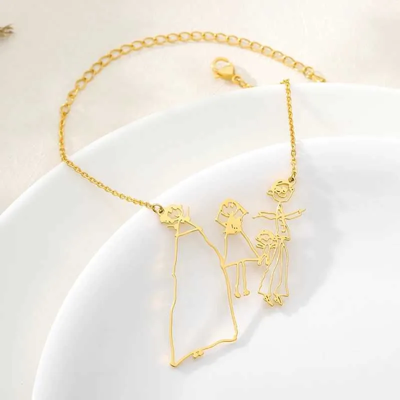 Pulseras Cus Nombre Joyería Acero Inoxidable Escritura A Mano Firma Imagen Placa De Identificación Pulsera De Dijes Amantes Mejores Amigos_voghion.com