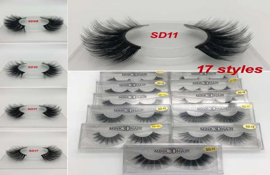 Mink 3d False Cils 100 Real Sibérie Full Strip Fake Clylash Long Individual Soft Natural épais cils de vison Lashs Extensio6371693