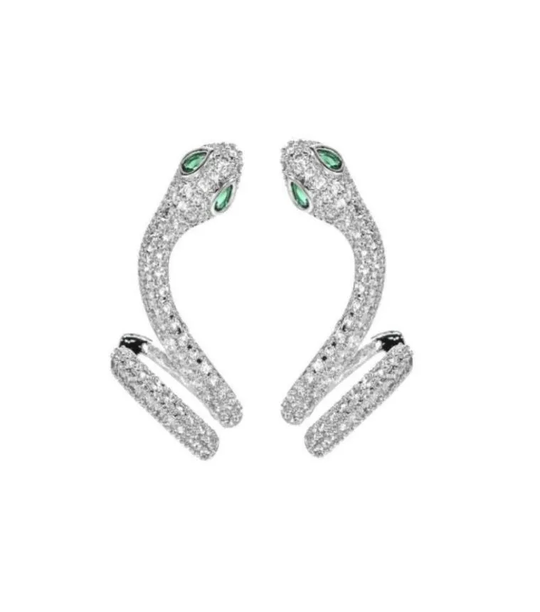 Boucles d'oreilles en zircon diamant Stud européen américain des boucles d'oreilles exagérées ushapées d'oreille à oreille Clip à la mode de boucles d'oreilles 925 Silver 2518718