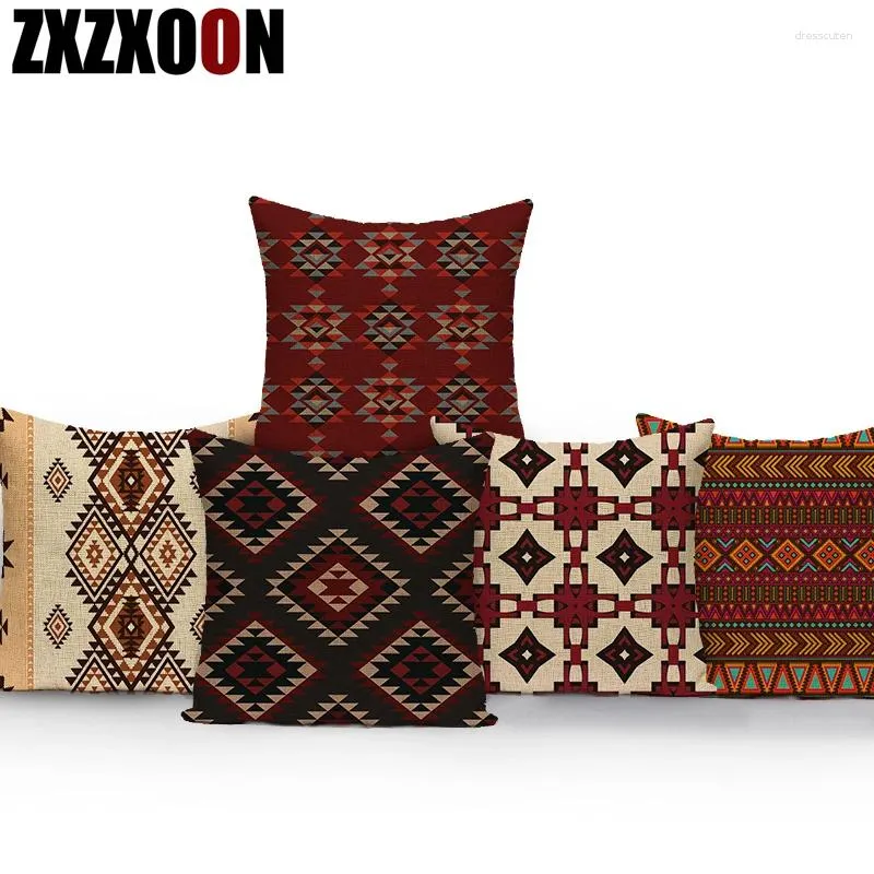 Pillow Decorative Throw Case Boho Geometric Polyester Sofa Home Bedroom Decor Chair Seat Cover Pillowcase